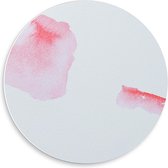 Forex Wandcirkel - Roze Inktvlek  - 50x50cm Foto op Wandcirkel (met ophangsysteem)