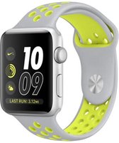 watchbands-shop.nl bandje - bandje geschikt voor Apple Watch Series 1/2/3/4 (42&44mm) - Grijs - S/M