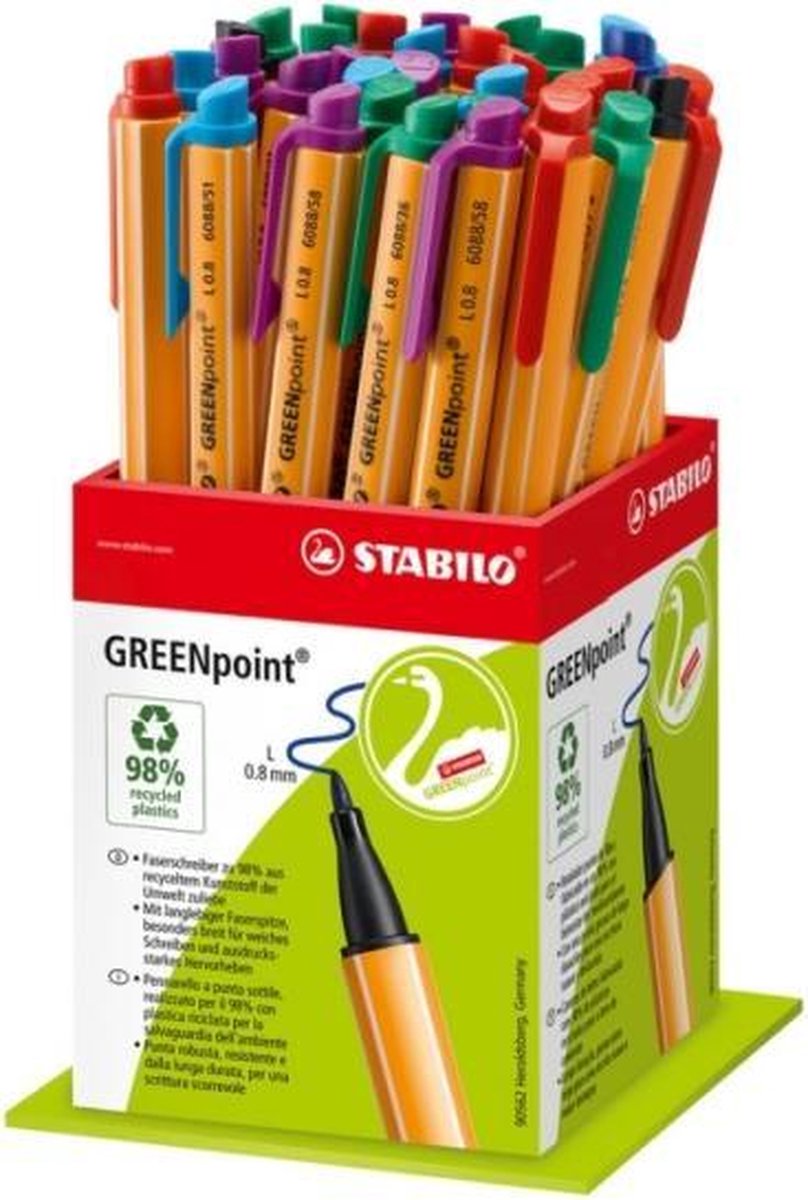 Fineliners - Greenpoint - 40 stuks in 6 kleuren