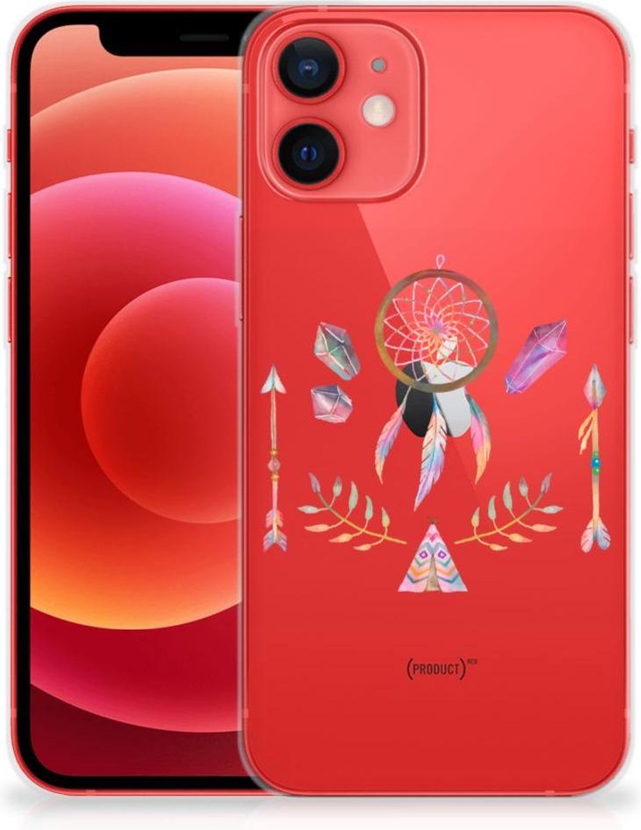 iPhone 12 Mini Telefoonhoesje met Naam Boho Dreamcatcher