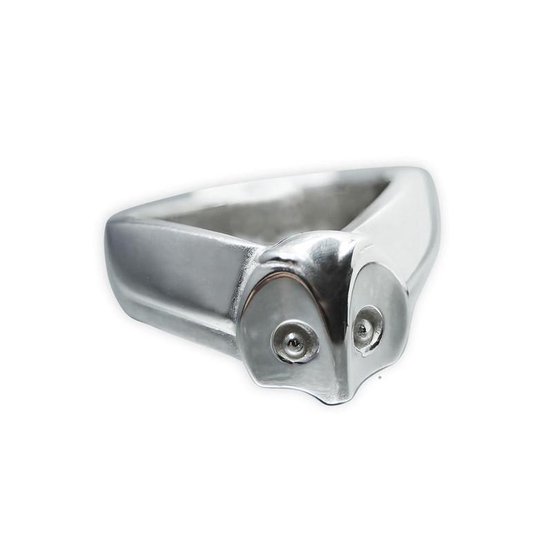 AuBor ®. Zilveren ring. De uil "Ukuli" 19mm