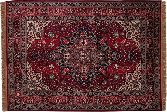 Vintage Vloerkleed Manami Rood met franjes - Tier - 200 x 300 cm - (L) -  Viscose | bol.com