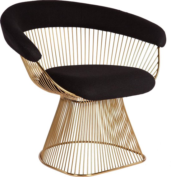 Design bijzetstoel Wire stoel Goud | bol.com