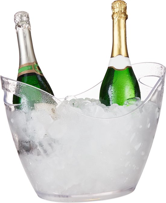 aanpassen heilig hemel Relaxdays ijsemmer doorzichtig - wijnkoeler - champagne emmer - drankkoeler  - 6 liter | bol.com