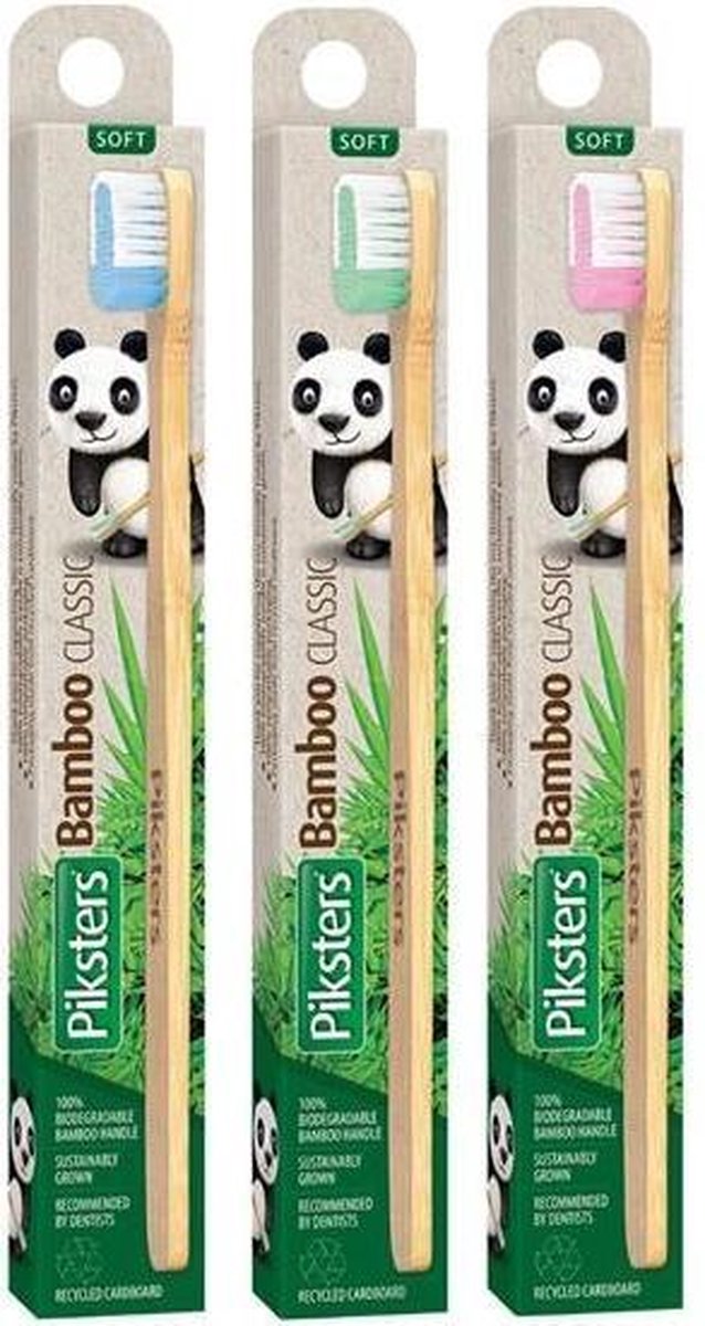 Piksters Bamboo Classic Tandenborstel - Zacht