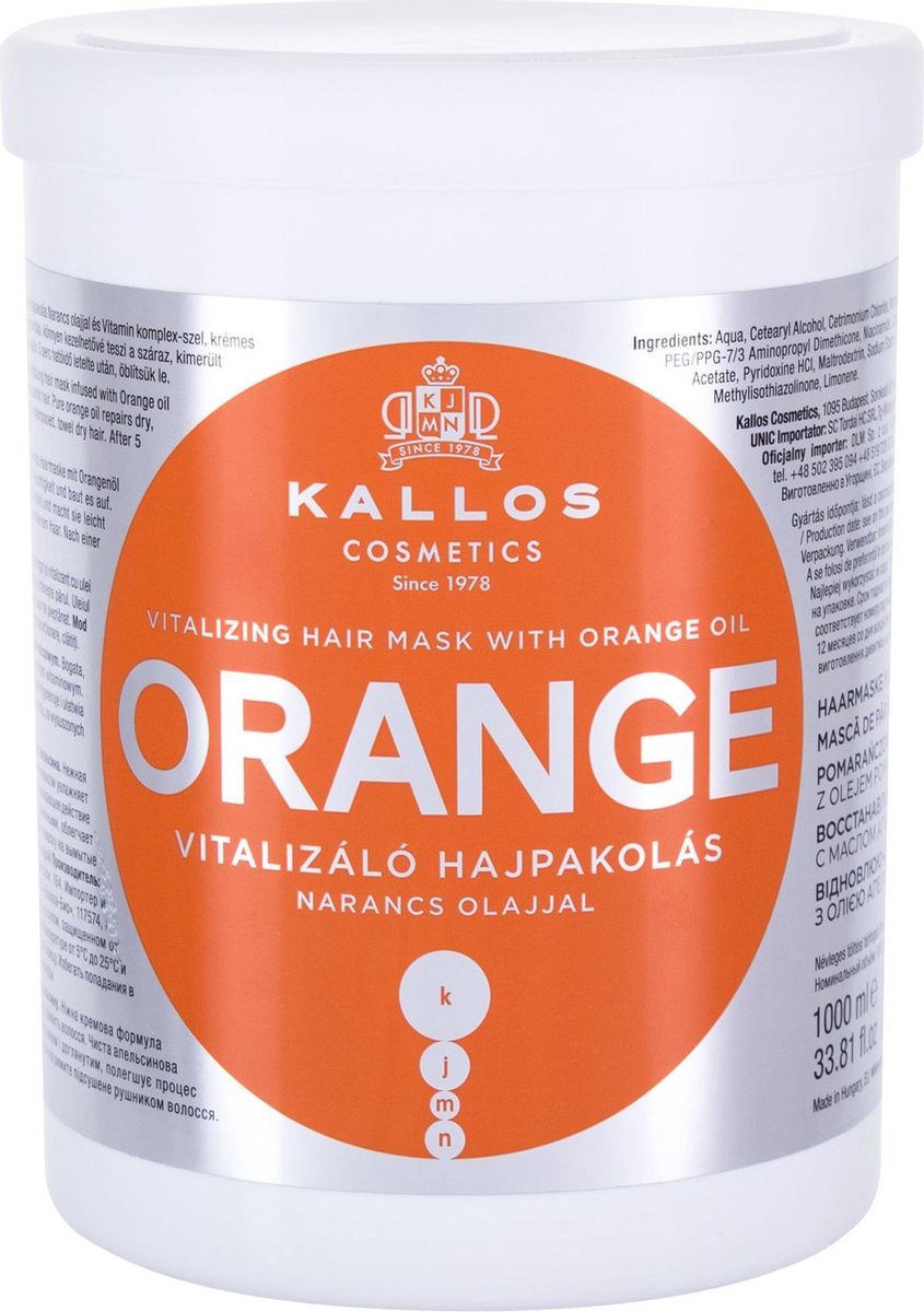 Kallos - Orange Hair Mask - Revitalizační vlasová maska