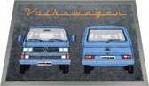 NOSTALGIC ART DEURMAT VW T3 FRONT BACK - BLAUW