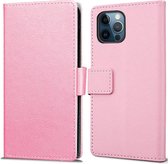 Cazy Book Wallet hoesje voor Apple iPhone 12/12 Pro - Roze