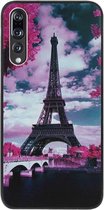 ADEL Siliconen Back Cover Softcase Hoesje Geschikt voor Huawei P20 Pro - Parijs Eiffeltoren