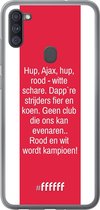 Samsung Galaxy A11 Hoesje Transparant TPU Case - AFC Ajax Clublied #ffffff