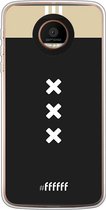 Motorola Moto Z Force Hoesje Transparant TPU Case - AFC Ajax Uitshirt 2018-2019 #ffffff