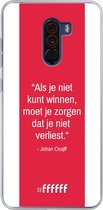 Xiaomi Pocophone F1 Hoesje Transparant TPU Case - AFC Ajax Quote Johan Cruijff #ffffff