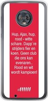 Motorola Moto G6 Hoesje Transparant TPU Case - AFC Ajax Clublied #ffffff