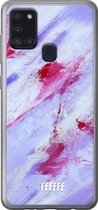 Samsung Galaxy A21s Hoesje Transparant TPU Case - Abstract Pinks #ffffff