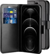 BeHello iPhone 12 Pro Max Gel Wallet Case Zwart - Portemonneehoesje