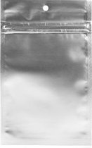 Gripzakken Zilver 15,5x23,5cm Gemetalliseerd (100 stuks) | ziplock | gripzak