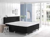 Complete Boxspring 140x200 cm - bed -  Zwart  - Pocketvering matrassen  - Dreamhouse Louis -  Twijfelaar