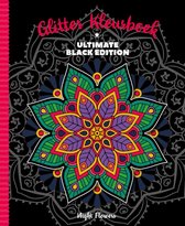 Ultimate black Glitterkleurboek - Night Flowers