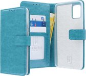 Housse Bookcase hoesje Samsung Galaxy A31 - CaseBoutique - Turquoise unie - Similicuir