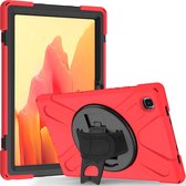 Tablet Hoes geschikt voor Samsung Galaxy Tab A7 (2020) - 10.4 inch - Hand Strap Armor Case - Rood
