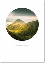 Schilderij Climb Mountains, 4 maten, groen/wit, Premium print