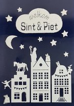 Sticker Sint met irid glitter 28,5x40cm