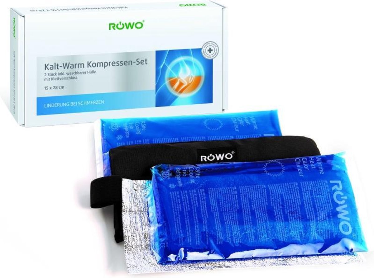 R wo Cold-Hot Pack 2stuks +Houder 15x28cm Met Klittebandsluiting