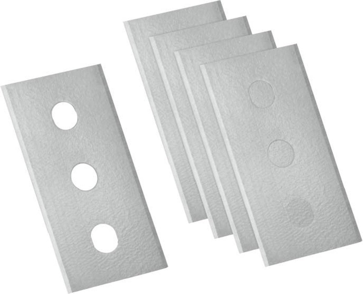 Metaltex Lemmets Radeermesje 6 X 3,5 Cm Staal Zilver 5 Stuks