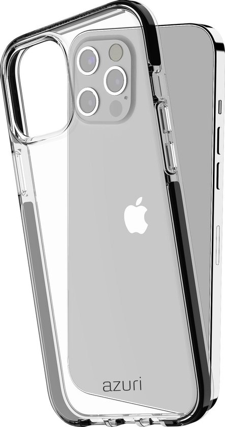 Azuri iPhone 12 Pro Max hoesje - Bumper cover - Zwart