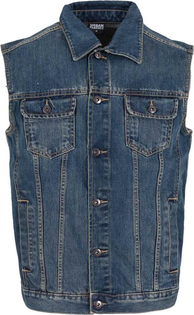 Urban Classics vest Mouwloos jacket Spijker jas 2XL Blauw
