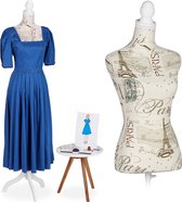 Relaxdays paspop vrouw - etalagepop - torso - mannequin - pasmodel - verstelbaar - dames - Kleurmix 1