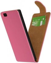 Classic Flip Hoes voor Huawei P8 Lite Roze