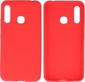 Hoesje Geschikt voor de Samsung Galaxy A70e - Backcover Color Telefoonhoesje - Rood