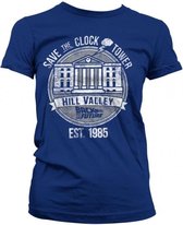 BACK TO THE FUTURE - T-Shirt Save the Clock Tower - Navy GIRL (M)