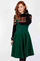 Voodoo Vixen Rok -M- Phoebe Hoge Taille Overall Groen