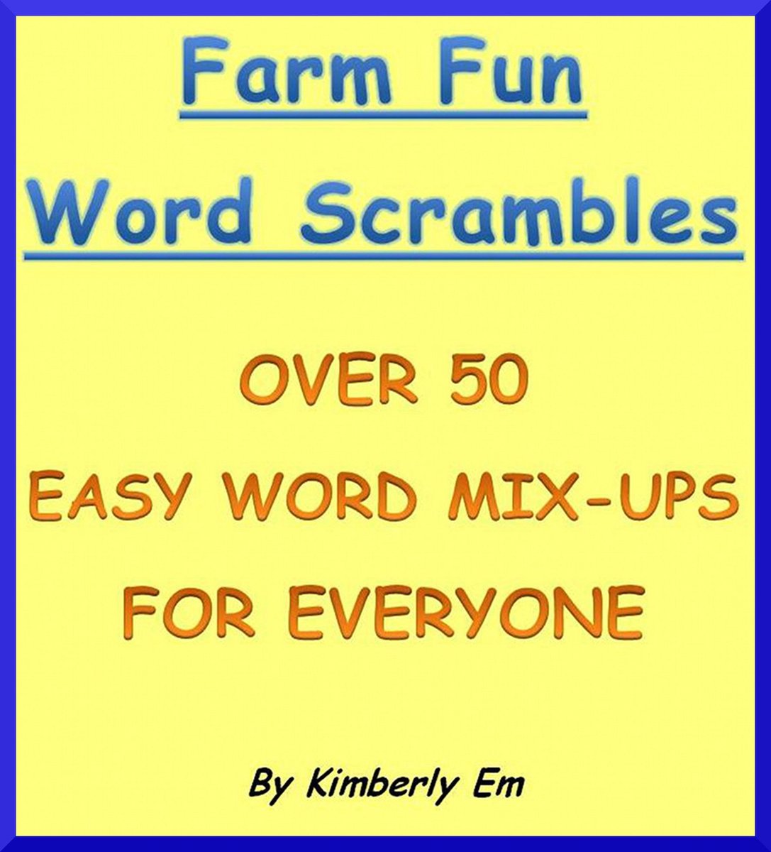 Farm Fun Word Scramble - Over 50 Word Puzzles