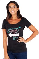 Voodoo Vixen Shirt -M- Always happy hour Zwart