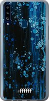 Samsung Galaxy A20s Hoesje Transparant TPU Case - Bubbling Blues #ffffff