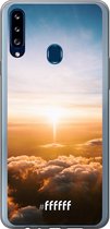 Samsung Galaxy A20s Hoesje Transparant TPU Case - Cloud Sunset #ffffff