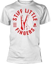 Stiff Little Fingers Heren Tshirt -S- Digits Wit