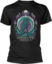 Graveyard Heren Tshirt -XL- Two Headed Bird Zwart