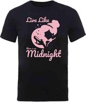 Disney Cinderella Heren Tshirt -XL- Princess Midnight Zwart