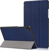 Tri-Fold Book Case met Wake/Sleep - Geschikt voor Samsung Galaxy Tab A7 (2020) Hoesje - Donkerblauw