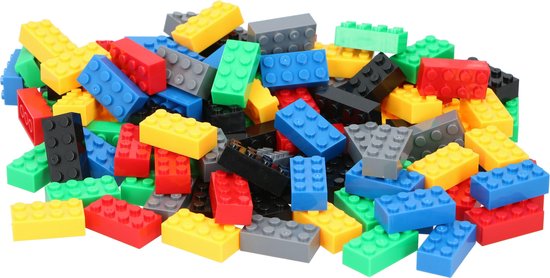 Eddy Toys Bouwblokjes - 120 stuks - 2x4 stenen - te combineren met bijv.  Lego | bol.com