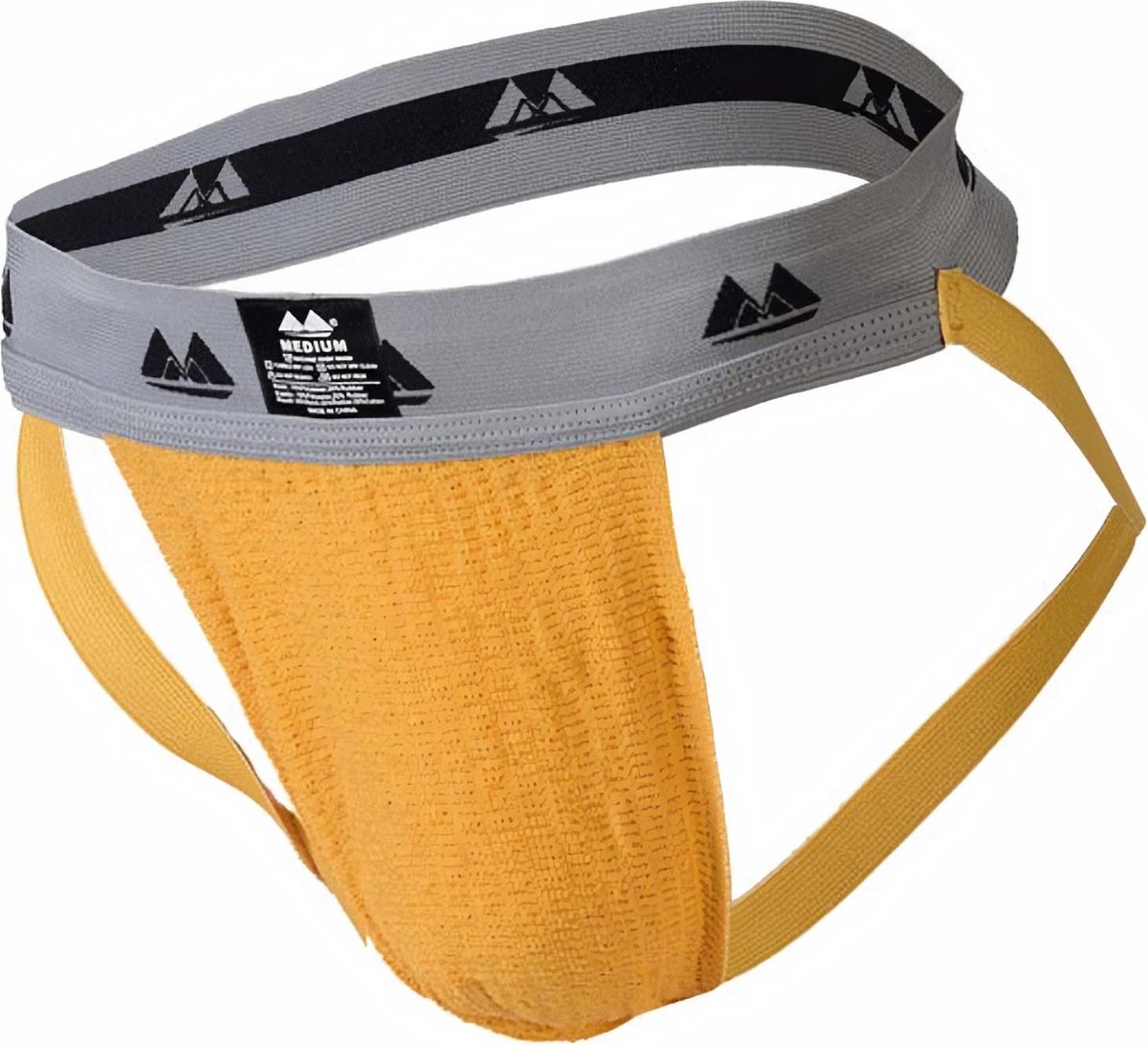 MM Sports Original Edition Swimmer/Jogger Jockstrap 2 inch Yellow - MAAT XL - Heren Ondergoed - Jockstrap voor Man - Mannen Jock