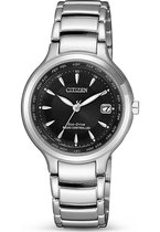 Citizen Radio Controlled Horloge - Citizen dames horloge - Zwart - diameter 30 mm - roestvrij staal