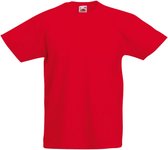 Fruit Of The Loom Originele T-shirt met korte mouwen voor kinderen / kinder (Rood)