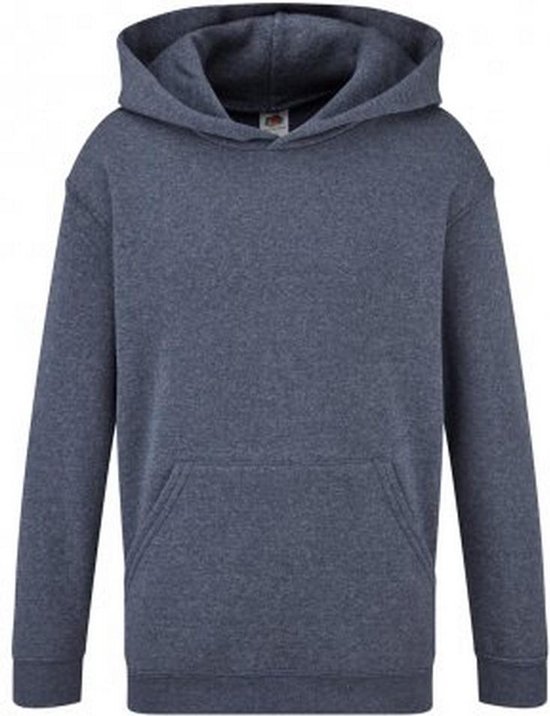 Fruit of the Loom Classic Sweatshirt met capuchon voor kinderen / kinder (Heather Marine)