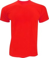 Fruit Of The Loom Heren Originele T-shirt  korte mouwen (Fel Rood)