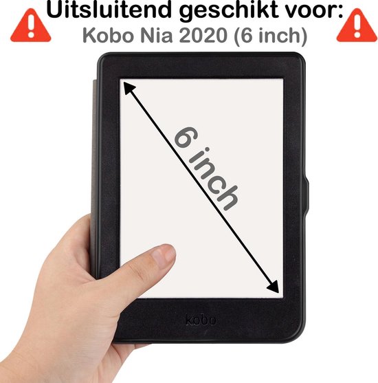 Hoesje Geschikt voor Kobo Nia Hoesje Luxe Bescherm Case - Hoes Geschikt voor Kobo Nia Hoes Book Cover - Rood van Hoesje  — afbeelding 5